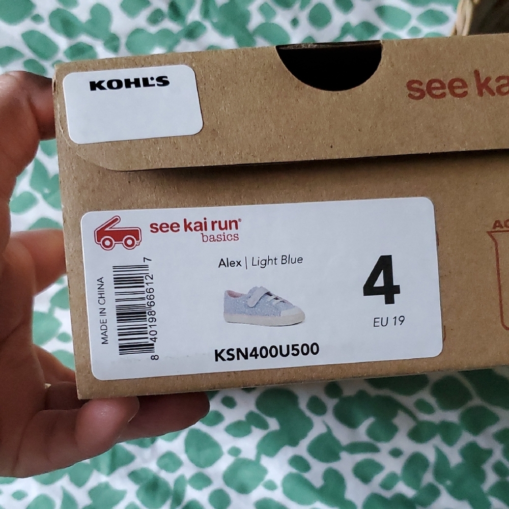 See Kai Run Light Blue and Pink Toddler Canvas Sneakers - Picture 4 of 4
